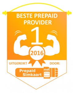 Beste Prepaid Provider 2016 Embleem